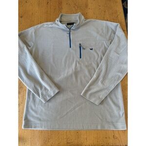 Southern Marsh FieldTec Dune 1/4 Zip Pullover beige tan brown Sz Large Waffle